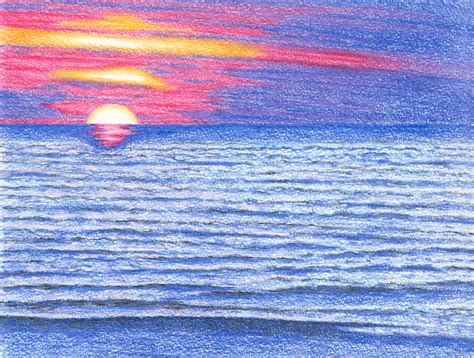 Colorful Sunset Drawing By Jw Widener Fine Art America