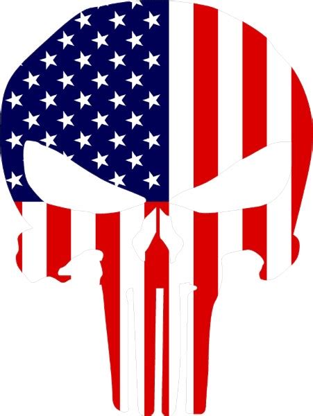 American Flag Punisher Decal Sticker 128