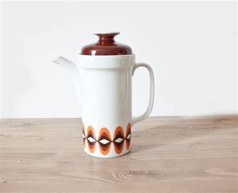 Seventies Ceramic Coffee Pot Retro Bavaria Vintage Coffee Pot 1970s