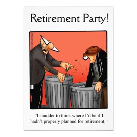 Funny Retirement Humor Party Invitations