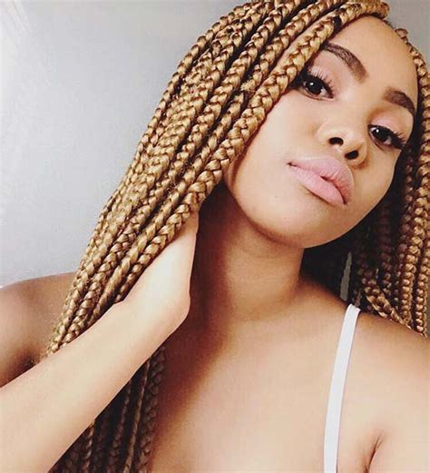 We have found long blonde box braids, braided bobs, buns and more in a variety of different shades. 23 Cool Blonde Box Braids Hairstyles to Try | Beauty