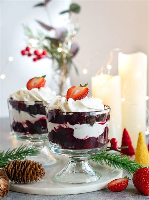 Berry Compote Chocolate Cake Trifle Carve Your Craving