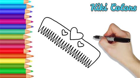 How To Draw Easy Hair Comb Part 1 Teach Drawing For Kids And Toddlers