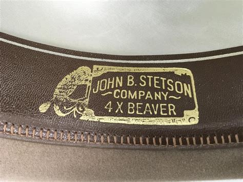 Lot John B Stetson Co 4x Beaver Cowboy Hat