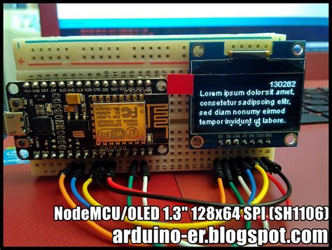 Arduino Er Nodemcuesp8266 Oled 13 128x64 Spi Sh1106 Using