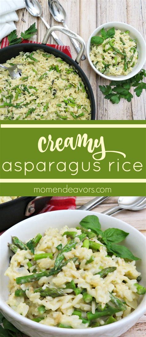 Creamy Asparagus Rice A Delicious One Pan Dish Perfect