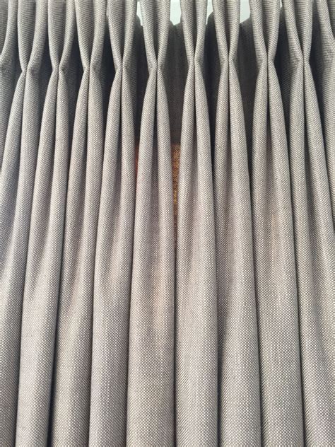 Double Pleat Interlined Curtains In Ian Mankin Newbury Hopsack Linen