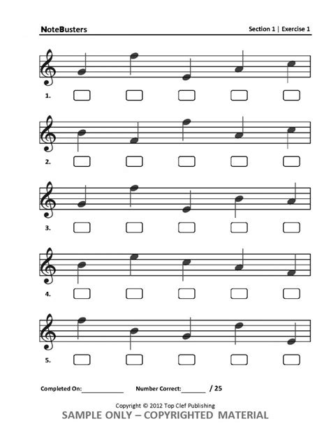 8 Easy Note Reading Worksheet Reading Music Notes Reading