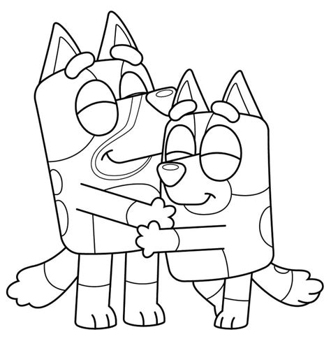 Bluey And Dad Coloring Page Free Printable Coloring Pages For Kids