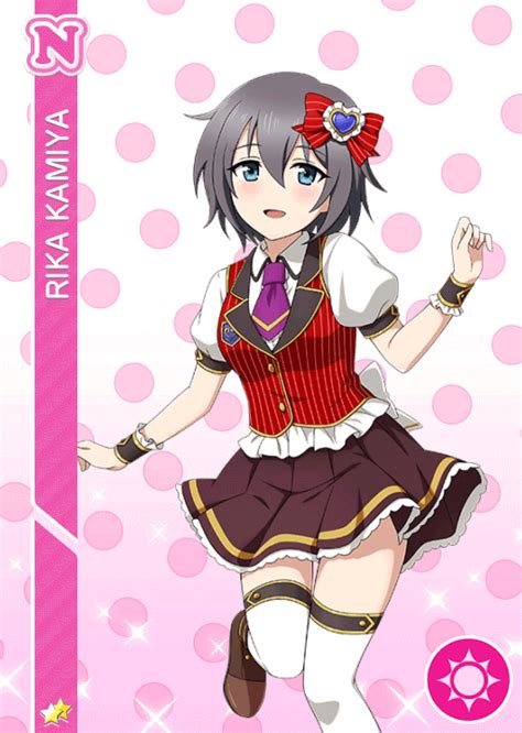 스쿨 아이돌 토모다치 카드 앨범 Kamiya Rika Anime Girl Idolmaster Cards