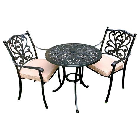 Lg Outdoor Devon 2 Seater Garden Bistro Table And Chairs Set Bronze At