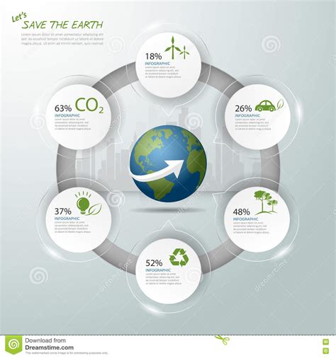 Let S Save The Earth Ecology Concept Infographics Ecology Icon Stock
