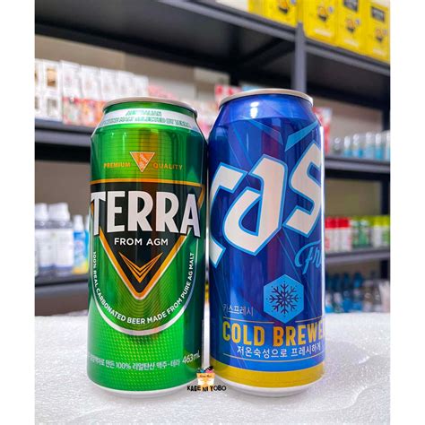 korean terra carbonated beer cass fresh cold brewed beer in can shopee philippines