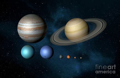 Planetary Size Comparison Photograph By Mikkel Juul Jensenscience