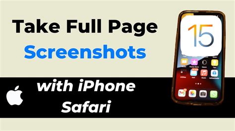 How To Take Full Page Screenshots On Iphone 13 Ios 15 Full Page