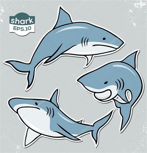 Hola niños, ¡hoy vamos a conocer al tiburón! Dibujos: tiburones animados | Colección de dibujos ...