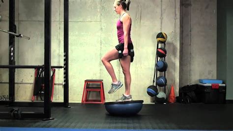 Exercise Of The Week Single Leg Squat On Bosu Ball Youtube