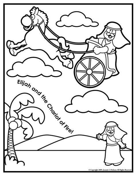 Elisha And The Chariots Of Fire Coloring Pages Sketch Coloring Page