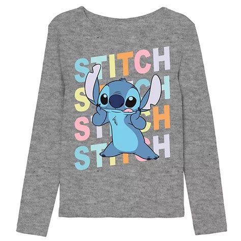Disneys Lilo And Stitch Girls 7 16 And Plus Long Sleeve Tee