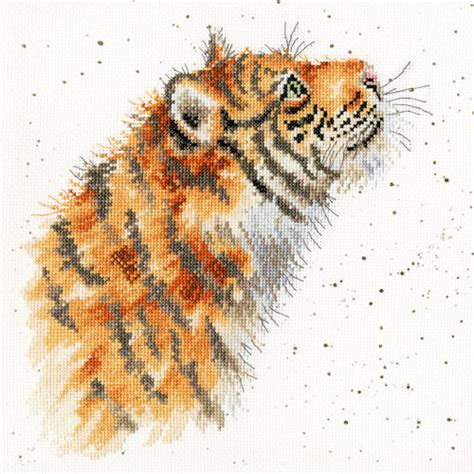 Bothy Threads Counted Cross Stitch Kit Moongazer Tiger On OnBuy