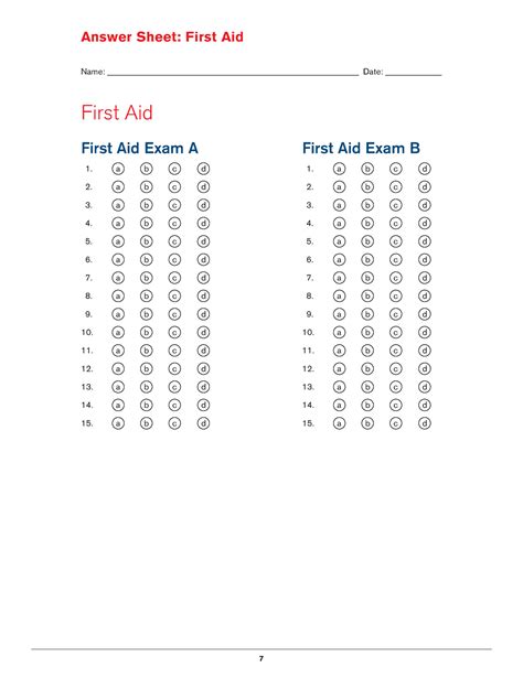 First Aid Cpr Aed Answer Sheet First Aid Es 2030 7 Answer Sheet