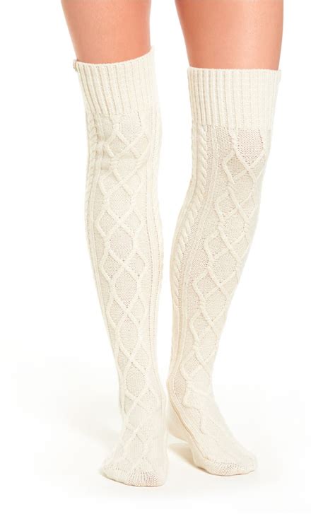 ugg® cable knit over the knee socks nordstrom