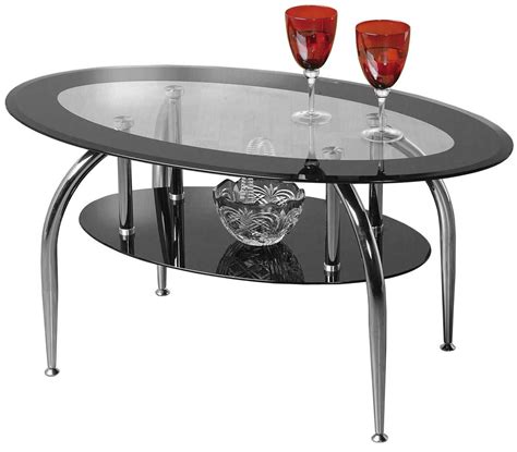 Desks, bar stools, office chairs, sofa sectionals Caravelle Black Glass Coffee Table With Chrome Legs