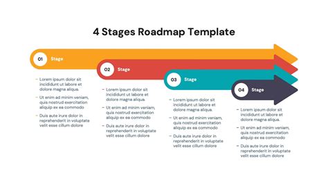 4 Stages Free Roadmap Powerpoint Template Download Now Roadmap