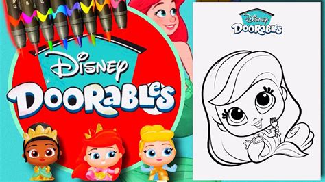 Coloring Disney Doorables Princess Ariel | Disney Doorables Coloring