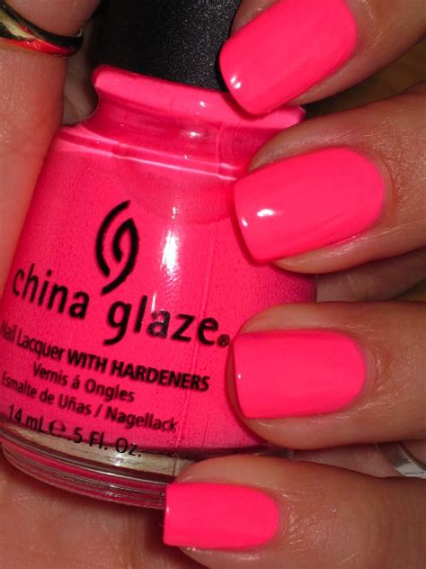 China Glaze In Shocking Pink Neon Pink Nail Polish Neon Nails Love Nails Diy Nails Bright