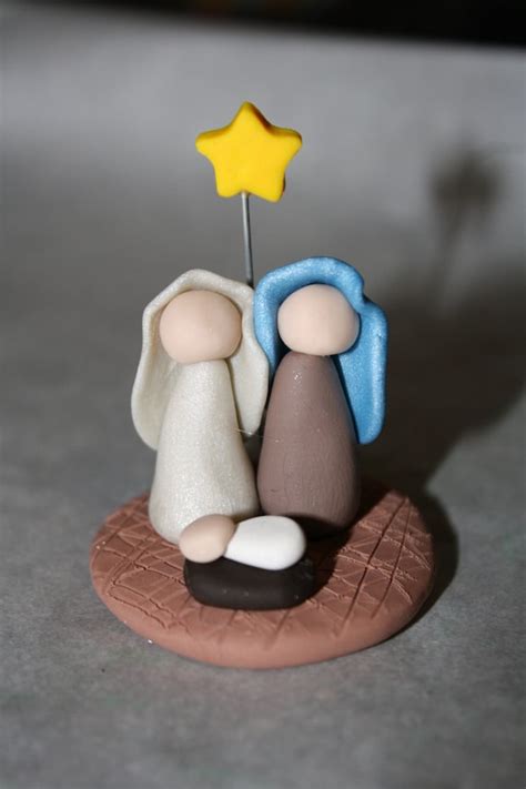 Items Similar To Polymer Clay Nativity Scene Figurine On Etsy