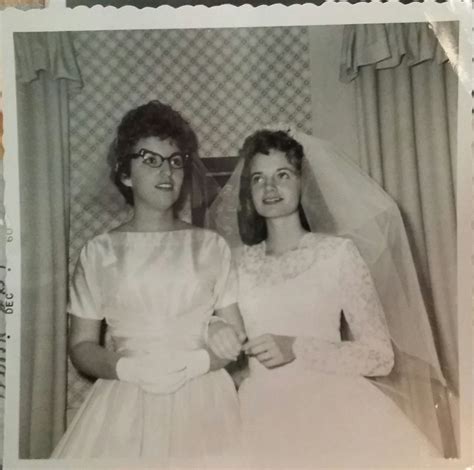 1960 Bride With Her Maid Of Honor Sister Vintage Bride Bride