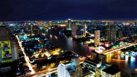 1920x1080 City Lights Bokeh Night Bangkok Coolwallpapersme