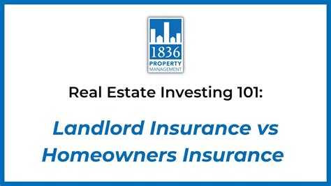 Landlord Insurance Vs Homeowners Insurance Youtube