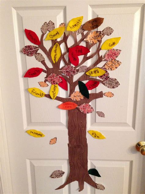 Thankfulness Thanksgiving Tree Add Leaves With Things You Are