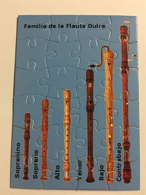 Puzzle Para Aprender Las Tesituras De La Familia De La Flauta Dulce