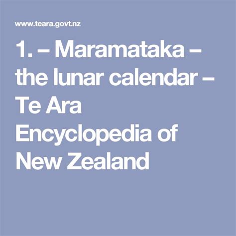 Maramataka The Lunar Calendar Te Ara Encyclopedia Of New Zealand Lunar Calendar