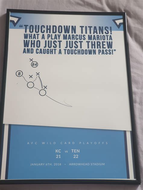 Bought A Poster To Commemorate This Awesome Playoff Moment Rtennesseetitans