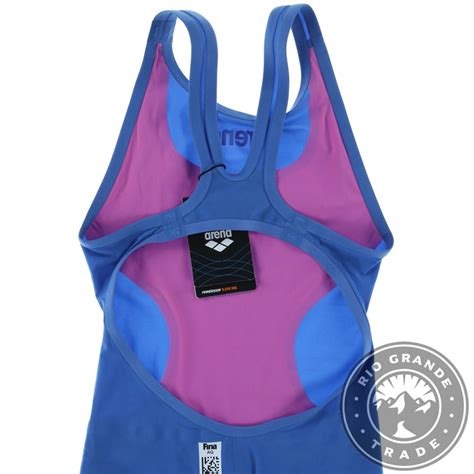 Arena Womens One Open Back Racing Swimsuit Powerskin R Evo Blue Pink