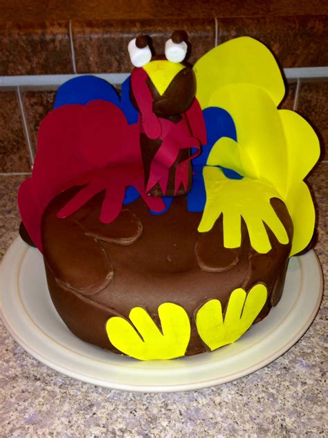 If it comes out clean, the cake is cooked; Turkey fondant cake | Turkey cake, Cake decorating with fondant, Cake