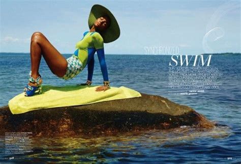 “synchronized Swim” Model Arlenis Sosa Photographed By Carter Smith For Elle Us November 2010