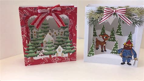 Dimensional Diorama Christmas Cards Part 1 Youtube