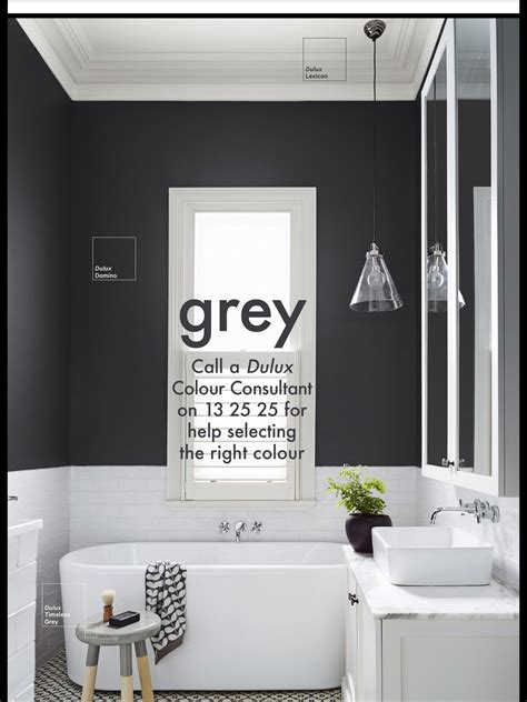 Buy dulux interior and dulux exterior paint in a variety of colours in store or online now. Grey paint Dulux Domino | Bathroom design decor, Dulux ...