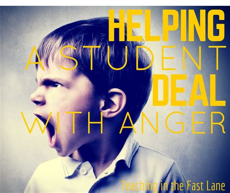 Helping A Student Deal With Anger