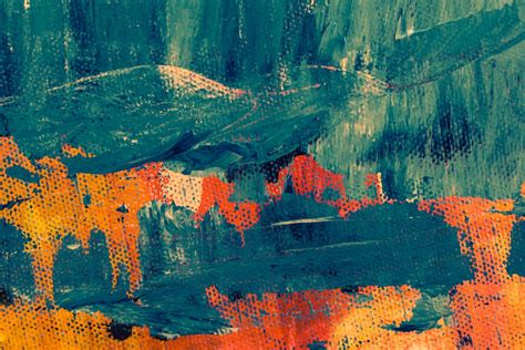 Teal And Orange Abstract Painting · Free Stock Photo