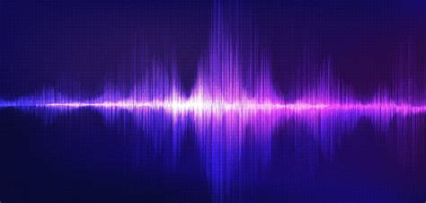 Light Sound Wave On Purple Backgroundtechnology Wave Conceptdesign