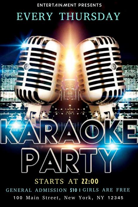 Karaoke Party Template Postermywall