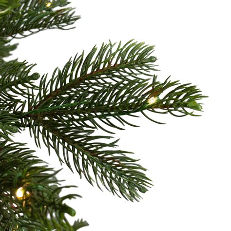 9 Pre Lit Full Oregon Noble Fir Artificial Christmas Tree Warm White