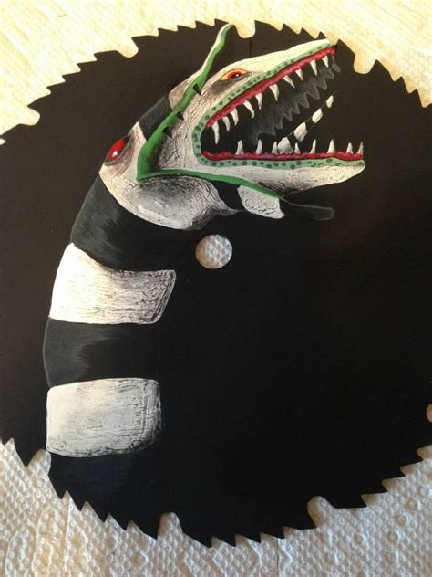 Sandworm From Beetlejuice Painting On A Circular Saw Blade Etsy