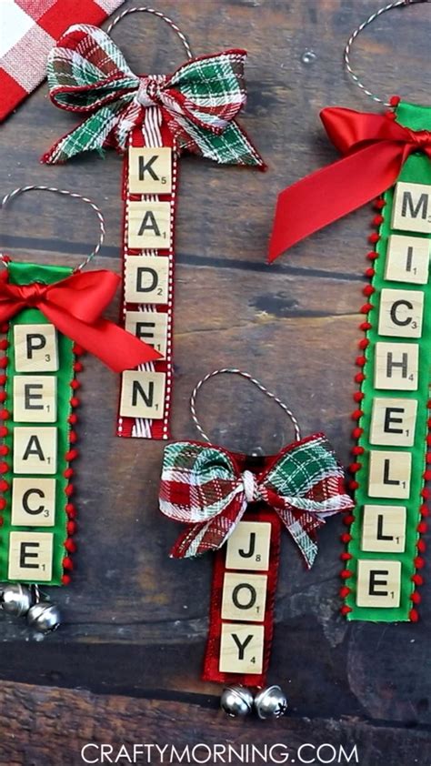 Personalized Scrabble Letter Ornaments Video Christmas Crafts